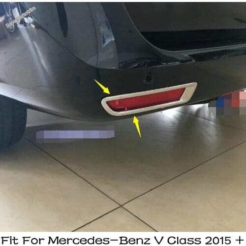 Lapetus Rear Fog Lights Foglight Lamp Frame Cover Trim 2PCS Fit For Mercedes-Benz V Class 2015 - 2021 ABS Accessories Exterior