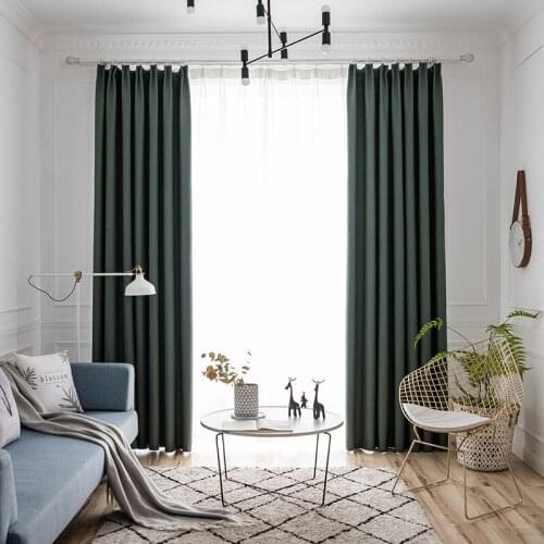 Cotton Linen Window Curtain In Kitchen Room Curtains for Modern Living Room Bedroom Dining Room High Blackout Curtain