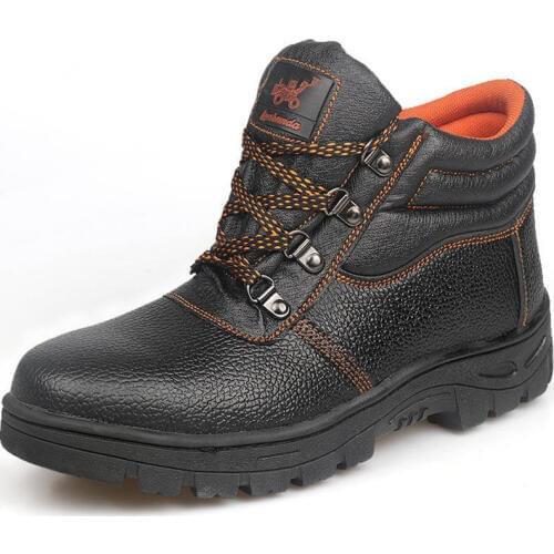 Safety Shoes Cap Steel Toe Safety Shoe Boots For Man Work Shoes Men Waterproof Size 12 Footwear Winter Wear-resistant GXZ023