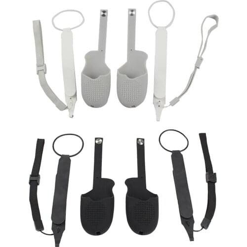 VR Touch Controller Protective Cover Case with Knuckle Strap Handle Grip for Oculus Quest2 VR Accessories Protective Covers Kit