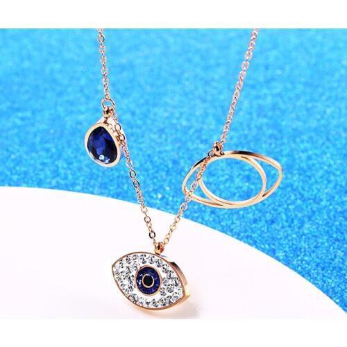 Necklace Designed for Women Zircon Devils Eye Necklace Pendant Fashion Charm Give Girlfriend Birthday The Best Gift