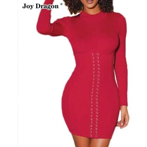 Woman Dress 2020 Autumn Winter Vestidos Sukienka Ropa Mujer Vintage Robe Moda Feminina Club Wear Bandage Vetement Femme Dresses