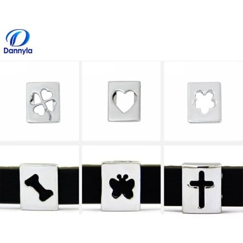 10pcs/lot Wholesale 8mm Mix Style Crystal Slide Charms Fit 8mm Wristband Bracelet LSSC93-182