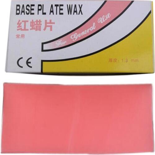 20pcs/box Brand-New Base Plate Red Wax Dentist For Dental Lab Thickness 1.3mm