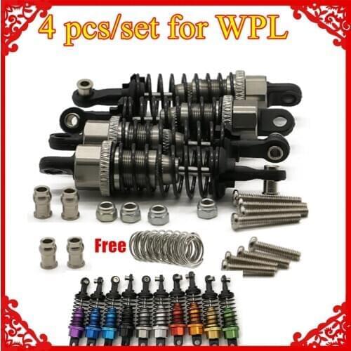 4 pcs/set x Oil filled type Shock absorber for 1/16 WPL Henglong C14 C24 4x4 pick-up truck crawler hopup Upgrade parts