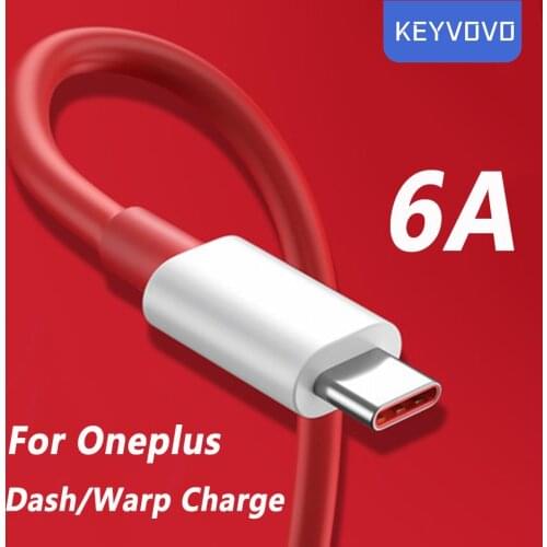 6A Fast Charge Cable for Oneplus Nord Warp Charge Type-C Dash for One Plus 8 7 Pro 7t 7 T 6t 6 5t 5 3t 3 Warp Charger