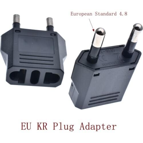 EU European KR Plug Adapter Japan China US To EU Travel Power Adapter Electric Plug Converter Charger Socket AC Outlet