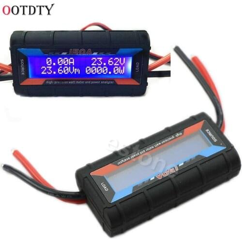 OOTDTY Current Power Analyzer G.T.Power 150A RC High Precision Power Analyzer & Watt Meter W/ Backlight LCD
