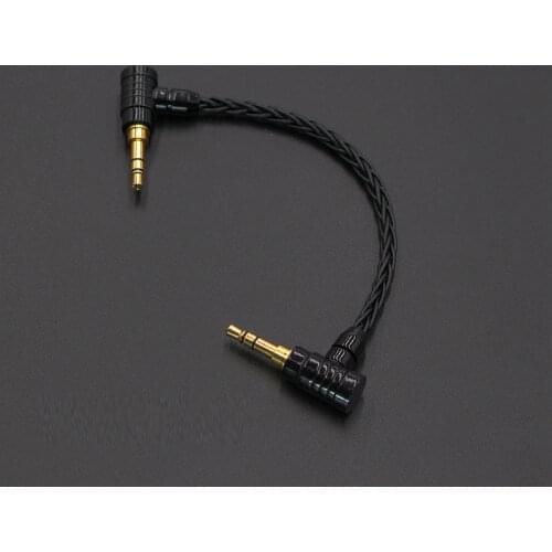 Audiocrast 10cm 3.5mm Male to 3.5mm Male 8cores Silver Plated 3.5 mm Stereo Audio Hifi Audio cable car AUX wire cable