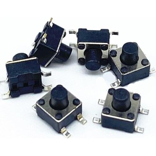 Free Shipping 200PCS 6 * 6 * 4.3MM touch switch SMD 4 feet micro switch / button switch SMD switch 6MMX6MMX4.3MM