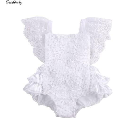 Arrival baby bodysuit wholesale kids baby girls sleeveless lace garden cake bodysuit sunsuit Outfits