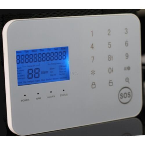 Big LCD Display GSM+PSTN Alarm System With SOS Function