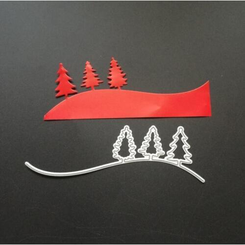Cedar forest metal die cuts metal cutting dies scrapbooking suit for cutting machine