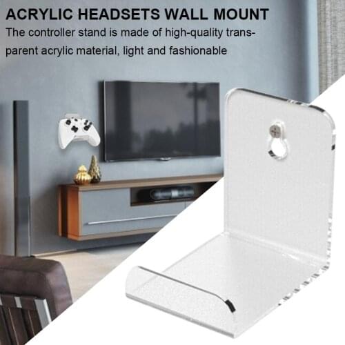 Game Controller Holder Acrylic Headset Stand Hanger Space Saving Gamepad Display Holder Wall Mount For PS4 Xbox One Switch
