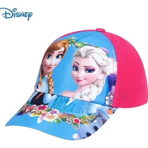 Disney Princess Children Hat Snow White Frozen Kids Boys Girls Baseball Cap Adjustable Breathable Sun Hat Casual Hat 3-8 Years