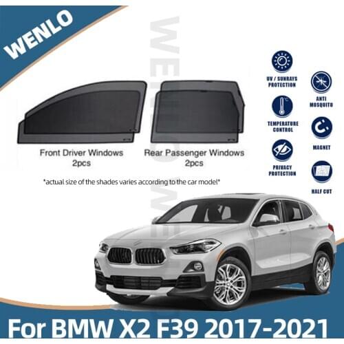 For BMW X2 F39 2017-2021 Magnetic Car Sun shade Mesh Sunshade Side Window Sun Visor Sunscreen Insulation