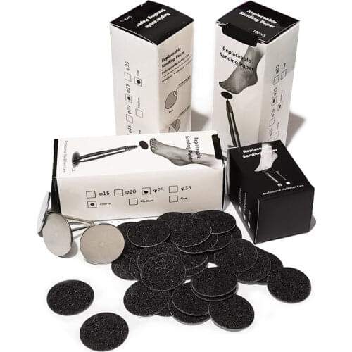 Electric Foot File Callus Hard Remove Tools Replaceable Sandpaper Disc Pads 100pcs SandPaper For Pedicure Foot Rasp Files