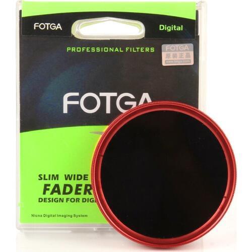 FOTGA 43mm Slim Fader ND(W) Filter Variable Adjustable ND2 ND8 to ND400 Ring Red