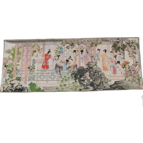 Chinese Handmade Silk Hanging Painting Maid of Red Mansions