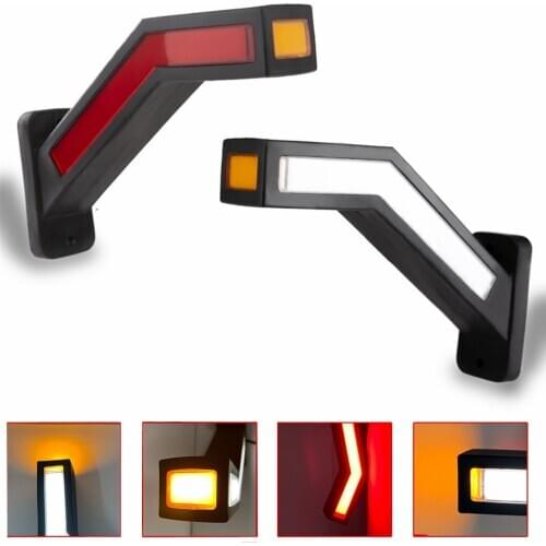 2PCS Trailer Side Marker Lights 24 volt Caravan Truck Accessories Tail Lights Truck Side Lights Parking Rear Lights For Trucks