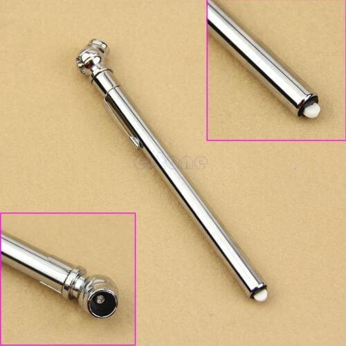 Car Tyre Tire Air Pressure Test Meter Gauge Pen Silvery 50-350KPA 5-50 PSI-151