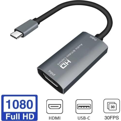 4K 1080P Type C HD Video Capture Card USBC USB 2.0 Video Grabber for PS4 PS5 Switch Game Phone Recording PC Live Streaming Board