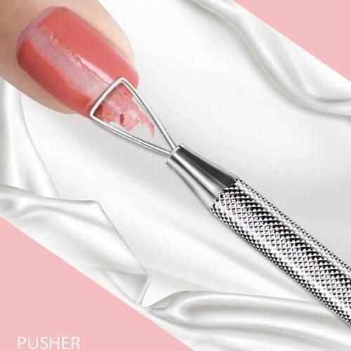 2017 new stainless steel nail glue to remove the planer nail polish remover Nail Cuticle Pusher Manicure Gel Polish Remover