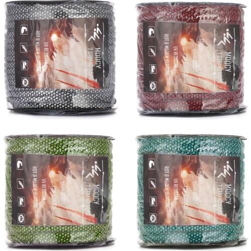 Moocy Camping Paracord 4mm 50 Meters 7 Strands Umbrella Rope for Outdoor Climbing Survival Hiking Clothesline