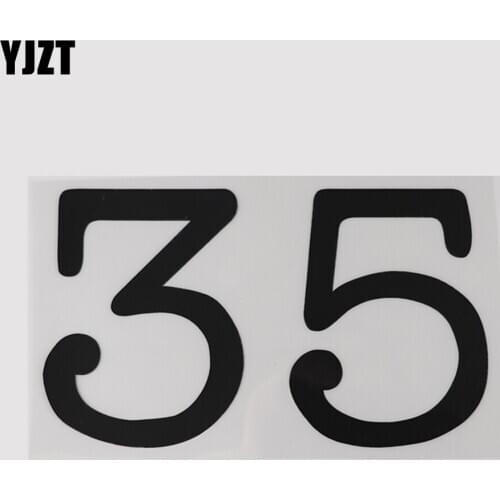 YJZT 17.3CM×10.2CM 35 Number Speed Limit Road Traffic Slow Down Car Stickers Vinyl Decal 13D-0551