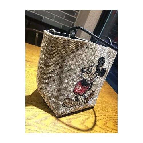 New Disney Sequins Mickey Minnie Multifunction shoulder Bag Outdoor Shopping Handbag Girlfriend gift