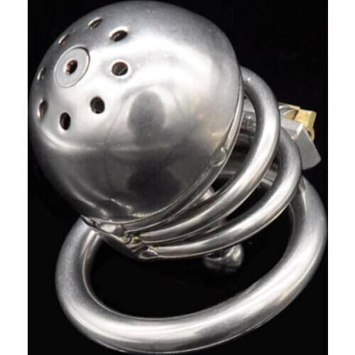 Penis Exercise Chastity Cage Stainless Steel Cock Cage Penis Ring with Urethral Sound Cock Rings Penis Lock for Man G128