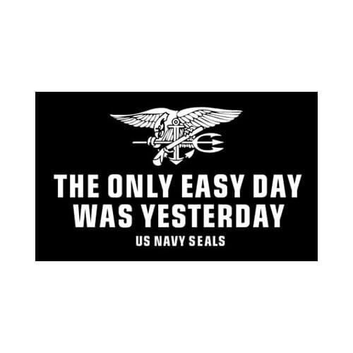 90x150cm The only easy day was yesterday US NAVY SEALS Flag For Decoration