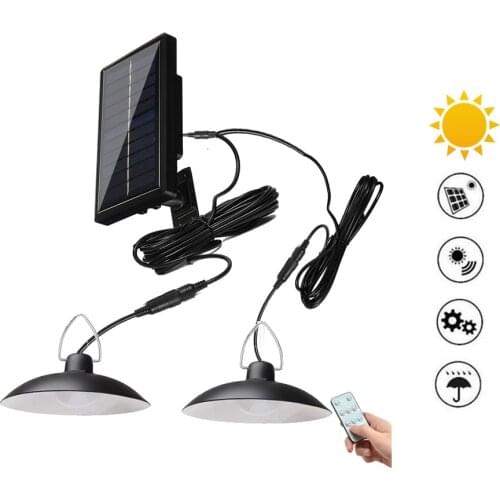 Retro Lampshade Solar Pendant Chandelier solar Lights Outdoor Light,Wireless Waterproof Exterior Security Wall Light Desig 3/6M