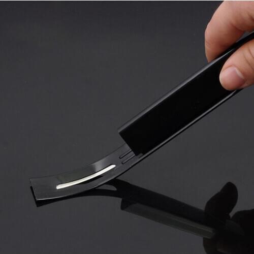 Steel Modern Safety Beveler Skiver Thinning Leather Craft Blade Knife DIY Seams Tool for Home Handmade Accessories+3 Blades