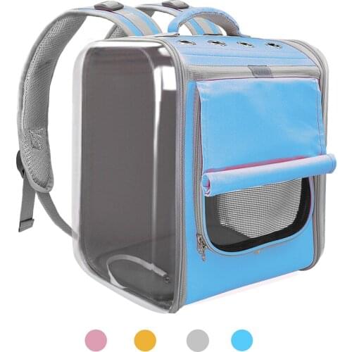 Pet Dog Cat Carrier Bag Backpack Space Capsule Cage Comfortable And Portable Mesh Outdoor Shoulder Travel Transport Small Dog