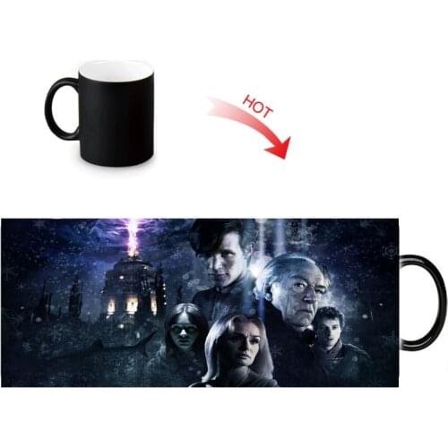 12oz Doctor Who Heat Reveal Magic Mug Color Change Coffee Milk Tea Cup Customized Hot Sensitive Mugs