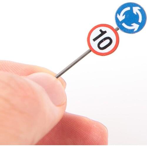 1:87 Traffic Signs Traffic Signage Highway Micro Landscape Decor