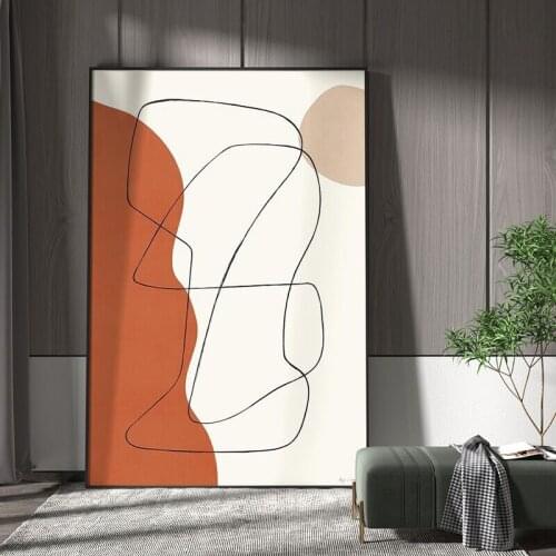 100% Hand Painted Oil Painting Abstract New Design Lines Simple Art Home Wall Decoration Painti Large Sizengs Artwork No Frame