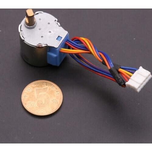 20mm 20BYJ01-130HR MINI Stepper Motor 7.5° With Reduction Gearbox DC6V 4-phase 5-wire Micro Stepping Motor Plasic Gear Hobby DIY