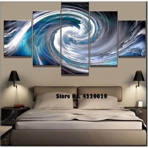 5 Panel abstract art Landscape DIY 5d diamond painting Scenery Diamond Embroidery mosaic Cross stitch Home Decor