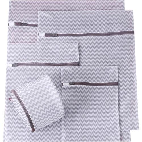 Mesh Laundry Bag Polyester Laundry Wash Bags Water Ripple Laundry Bags for Washing Machines Mesh Bra Bag 5PCS