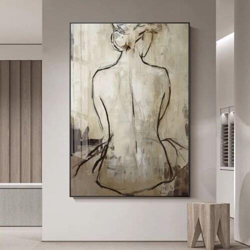 Abstract Wall Art Nude Oil Painting Home Modern Decor High quality For Living Room Bedroom 100%handmade Free Shipping No Frame