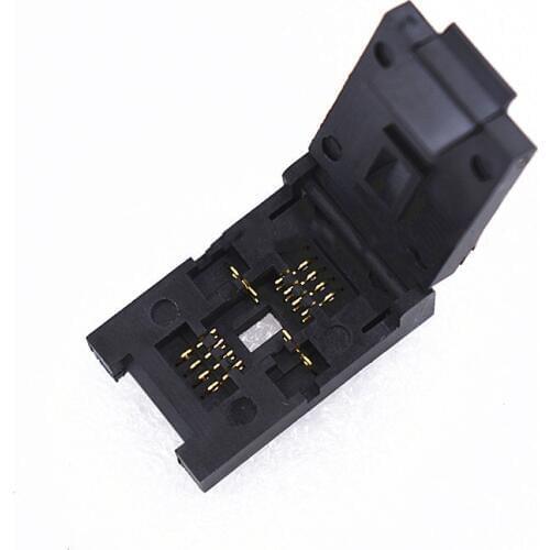 QFN8 DFN8 WSON8 SON8 burn in Socket Pin Pitch 1.27mm IC Body Size 6x8 mm Clamshell Test Socket Kelivn adapter