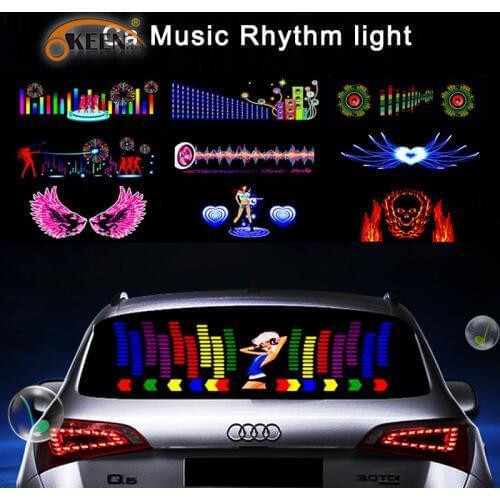 OKEEN music car sticker music equalizer 90*25cm car styling neon light car music Rhythm LED Flash Light led car Decoration Lamps