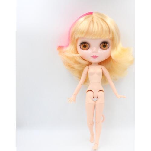 Free Shipping big discount RBL-651J DIY Nude Blyth doll birthday gift for girl 4color big eye doll with beautiful Hair cute toy