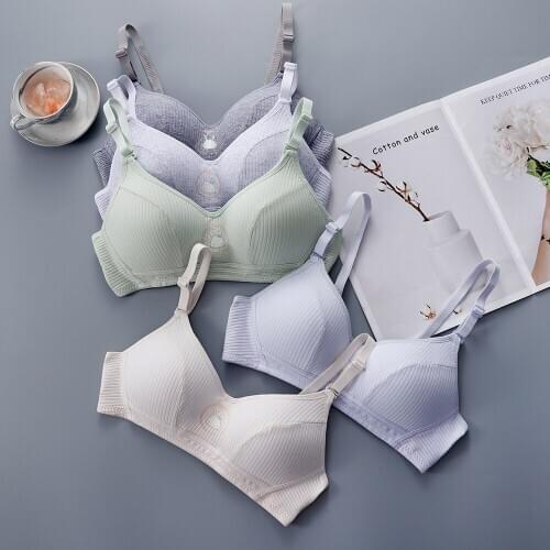 Cotton Girls Bra Adolescente Girls Soft Wireless Kids Underwear Push Up Teenage Student Bras Training Bra Intimates AB Cup