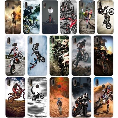 226FG Motocross moto cross dirtbikes Soft Silicone Tpu Cover Case for huawei Mate P20 P30 Llte Pro Y6 Y7 2019