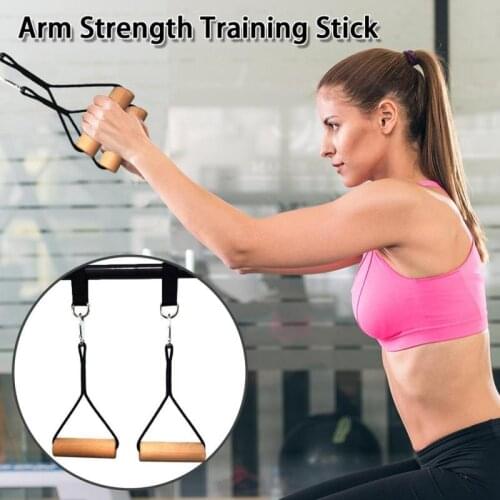 Wooden Fitness Arm Strength Training Stick Indoor Gym Fitness Home Playground Pull-Up Training Stick Fitness Equipment