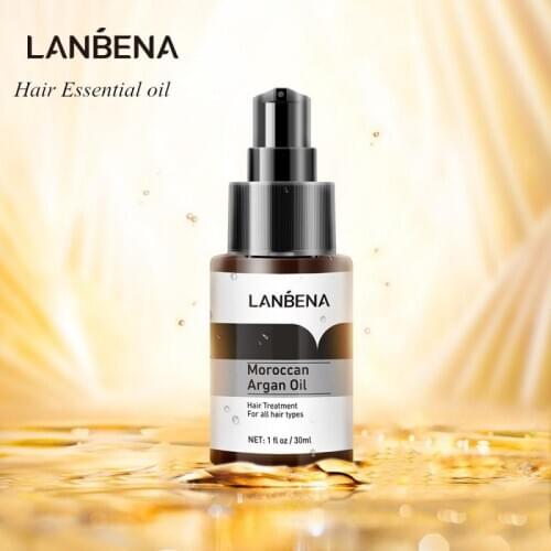LANBENA 30ml Moroccan Hair Care Essential Oil Hair Treatments Nourish Regulating Hair Growth Repair Hair Styling TSLM2
