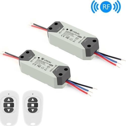 EMylo 2pc Wireless RF Switch Motor Controller DC 220V 433mhz 300W Remote Control Switch Relay Module For Rolling Door/Water Pump